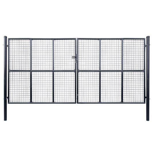 Tuinpoort – Tuindeur – Schuttingpoort – Hekpoort – Poortdeur – Gegalvaniseerd Staal – 400x200 cm – Roestbestendig Poedercoating