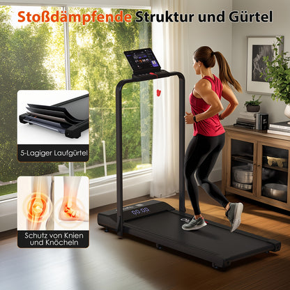 Loopband – Wandelband – Treadmill – Wandelmachine – Fitnessapparaat – Inklapbaar Design – Groot Loopoppervlak 15,7×39,3 inch – 0,75HP Motor 1-12 km/h – Slimme App Bediening – LED Display – Stil en Compact