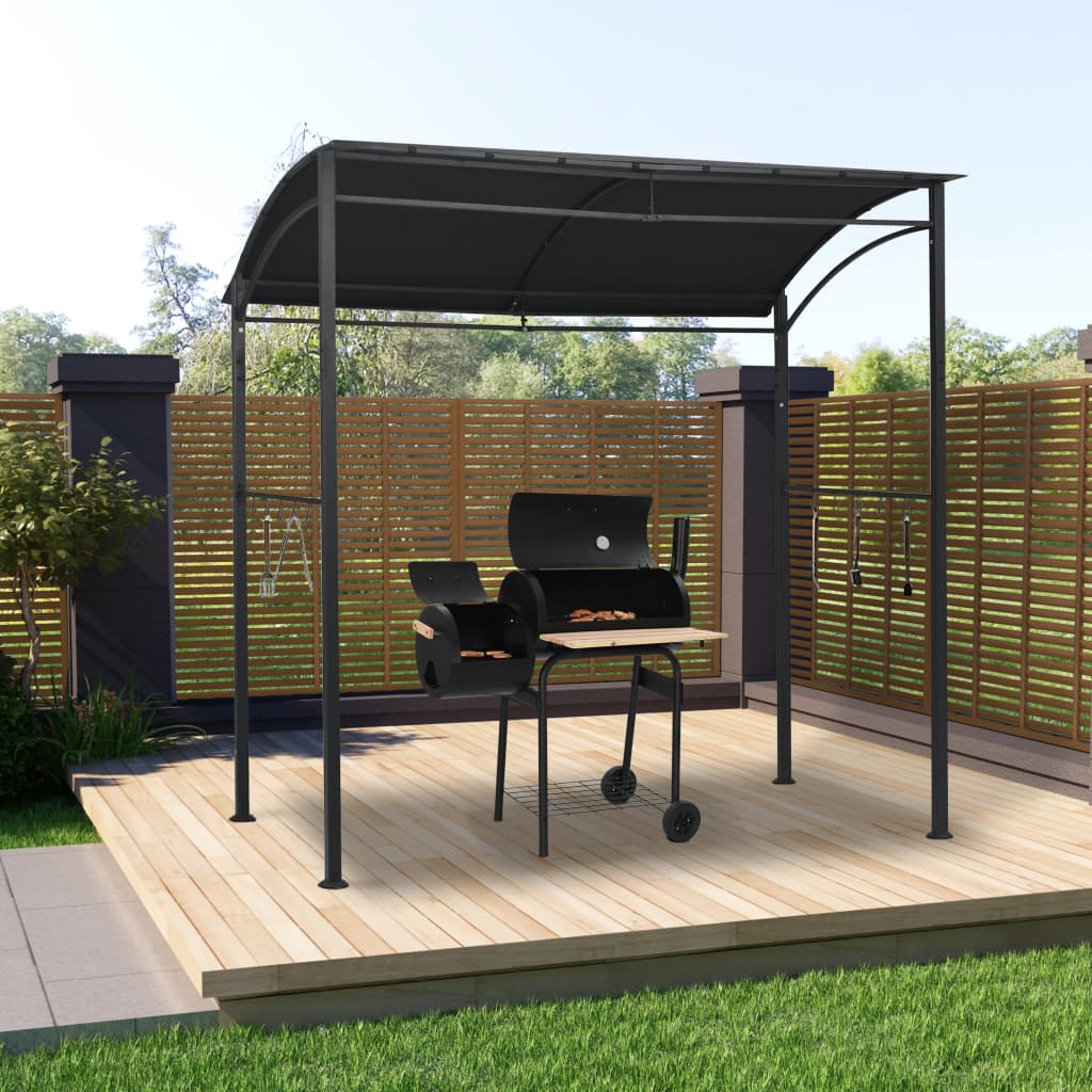 Barbecue Paviljoen – Barbecue Tent – Barbecue Overkapping – Barbecue Schaduwdoek – Barbecue Shelter – Stevig Stalen Frame – Weerbestendig Dak Antraciet