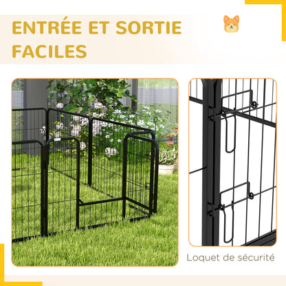 Dierenren – Hondenren – Knaagdierren – Konijnenren – Huisdierenren – Zwart – Stalen Epoxy Coating – Modular Met Afsluitbare Deur