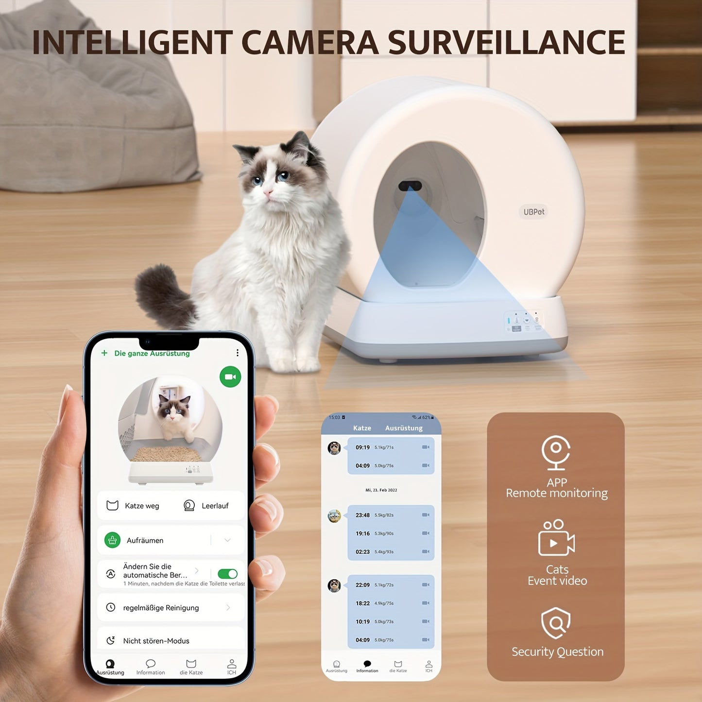 Automatische Kattenbak – Zelfreinigende Kattenbak – Elektrische Kattenbak – Slimme Kattenbak – Grote Kattenbak – Met App Bediening – Lagere Instap – Geurverdrijver