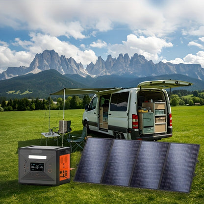 Draagbare Power Station – Mobiele Energievoorziening – Noodstroom – Zonne-Generator – Camping Accu – 2304 Wh Batterij – 2500W Vermogen