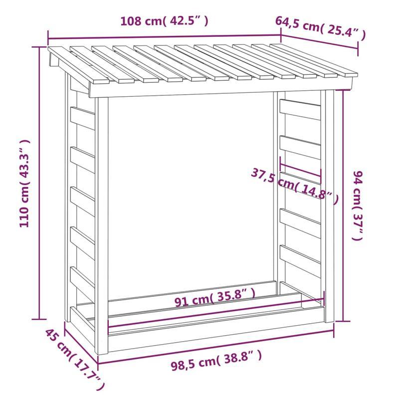 Heating wood support 108x64.5x110cm with stable structure and strong load-bearing capacity convenient for firewood storage and access suitable for heating scenarios, Wood Storage for Fireplace, Fireplace Wood Storage, Indoor