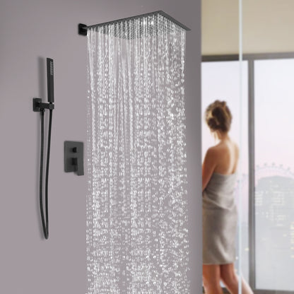 Doucheset – Regendouche – Douchekop – Douchekraan – Handdouche – Inbouw – Hoogwaardig RVS & Messing – Matzwart Design