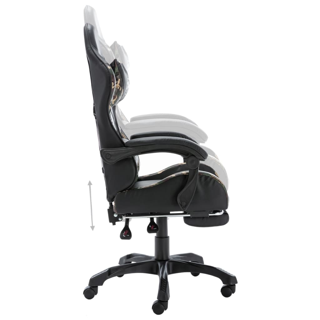 Gamestoel – Gaming Stoel – Gaming Chair – Game Stoel – Bureaustoel – Verstelbare Rugleuning – Uitschuifbare Voetensteun – Kunstleer – Max 150 kg