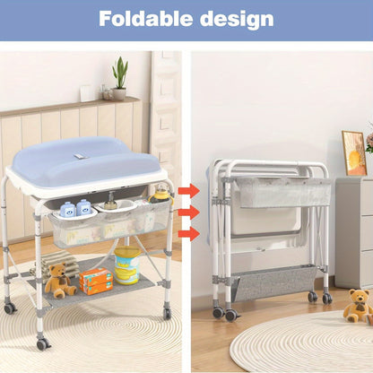 Multifunctionele Verschoontafel – Baby Tafel – Verzorgingstafel – Opbergtafel – Inklapbaar Badje – Compact & Opvouwbaar – Geschikt tot 50 kg
