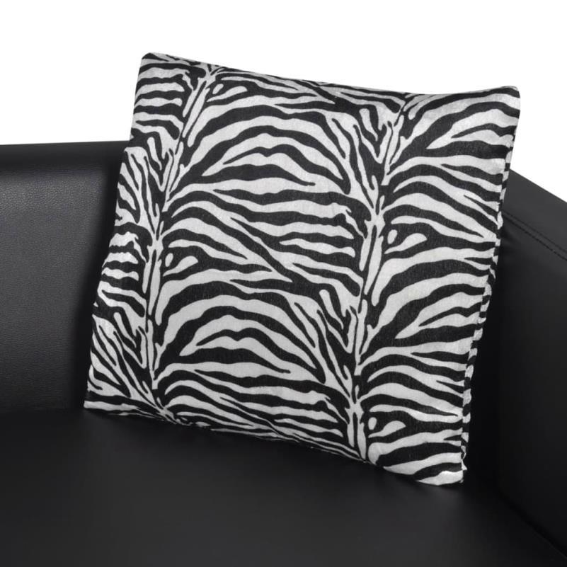 Zwarte Sofa Set – Bankstel – 3-Zits Bank – 2-Zits Bank – Kunstleren Bank – Modern Design – Comfortabele Schuimvulling – Onderhoudsvriendelijk
