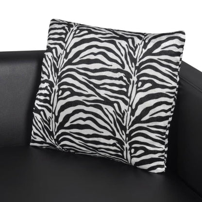 Zwarte Sofa Set – Bankstel – 3-Zits Bank – 2-Zits Bank – Kunstleren Bank – Modern Design – Comfortabele Schuimvulling – Onderhoudsvriendelijk