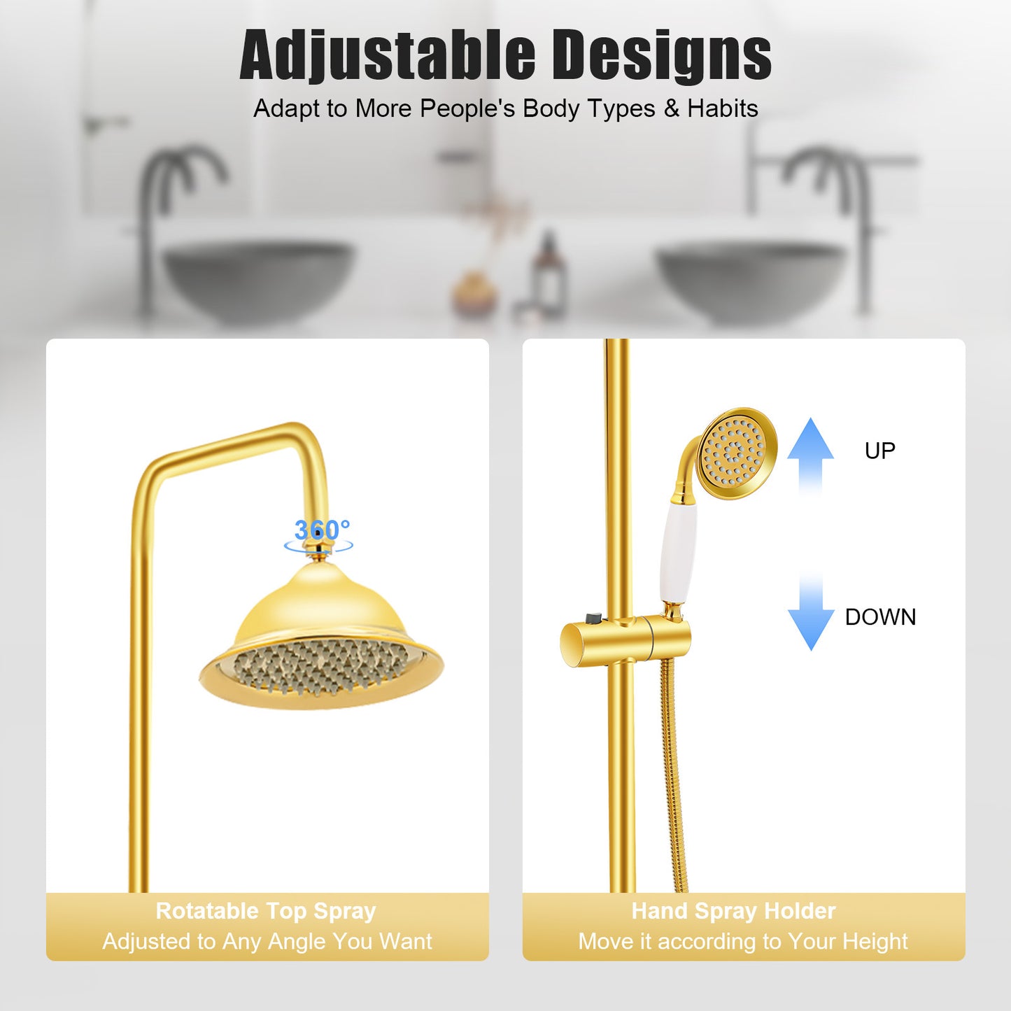 Durable Design with Adjustable Height, Easy to Install, And Features a Long Hose for Spraying