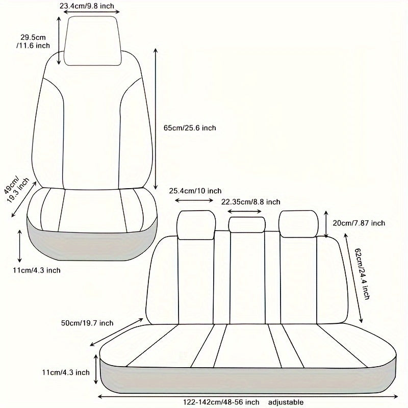 Autostoelhoes – Stoelhoes, Stoelhoezenset, Stoelbeschermer, Autostoelbekleding – Universeel 5-Zits Volledige Set – Comfortabel PU Leer – Waterafstotend & Duurzaam