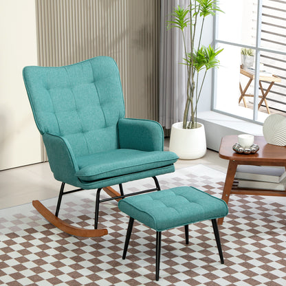 Draaifauteuil – Loungefauteuil – Draaistoel – Relaxstoel – Fauteuil – Mintgroen – Linnenlook – Brede Zitting – Hoge Rugleuning