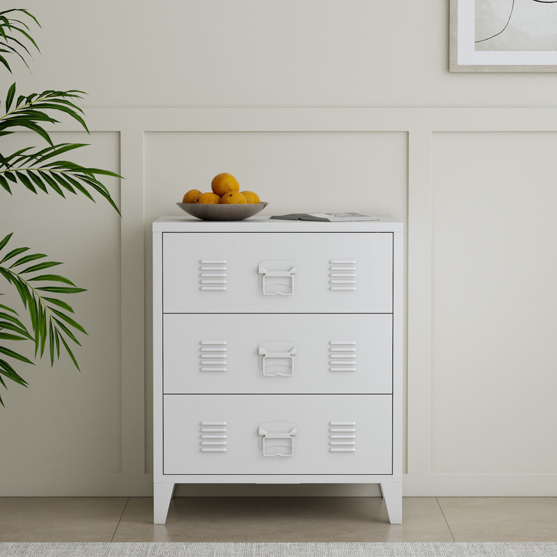 Metalen Kast – Opbergkast – Draaideurkast – Archiefkast – Vakkenkast – Industrieel Design – 72 x 60 x 40 cm – Stalen Constructie