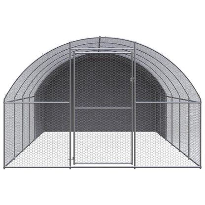 Kippenren Outdoor – Kippenhok – Pluimveerek – Hennenren – Hennenhok – Gegalvaniseerd Staal – 3x6x2 Meter – Geen Elektriciteit Nodig