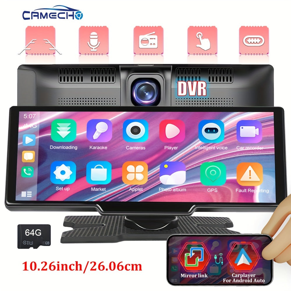 Android Car Radio – Multimedia Speler – Autoradio – Navigatiesysteem – Touchscreen Radio – 10 Inch Scherm – 2GB RAM + 64GB Opslag – Draadloze CarPlay & AHD Achteruitrijcamera