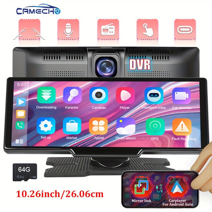 Android Car Radio – Multimedia Speler – Autoradio – Navigatiesysteem – Touchscreen Radio – 10 Inch Scherm – 2GB RAM + 64GB Opslag – Draadloze CarPlay & AHD Achteruitrijcamera