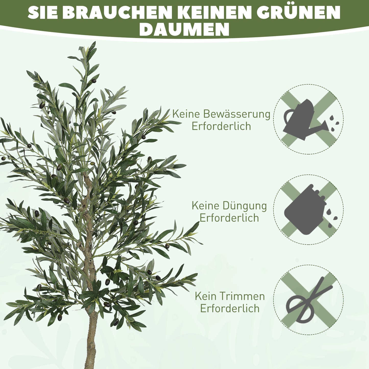 Kunstolijfboom – Kunstplant – Nepplant – Decoratieplant – Buitenplant – 180 cm Hoog – 900 Bladeren & 40 Olijven