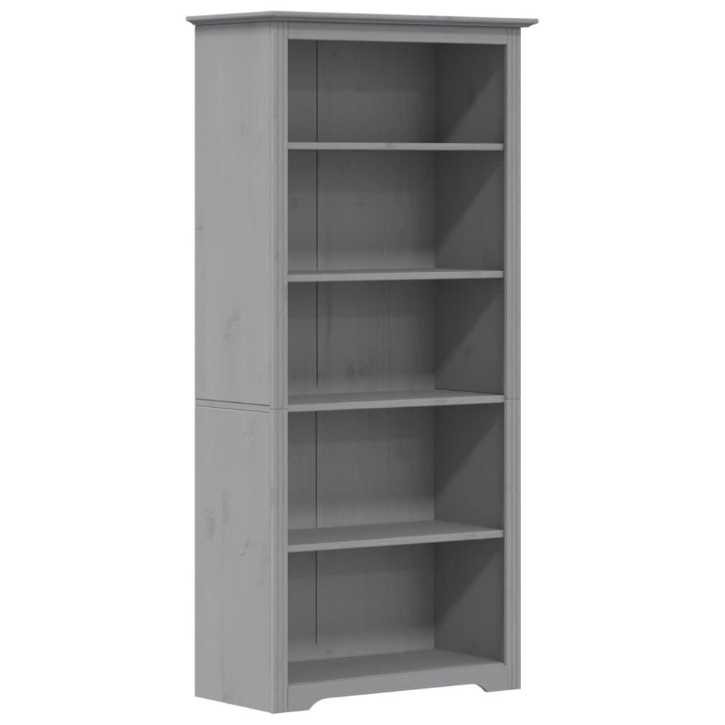 Boekenkast – Boekplank – Boekenrek – Opbergkast – Boekmeubel – Massief Grenenhout – 5 Planken – Grijs