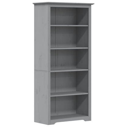 Boekenkast – Boekplank – Boekenrek – Opbergkast – Boekmeubel – Massief Grenenhout – 5 Planken – Grijs