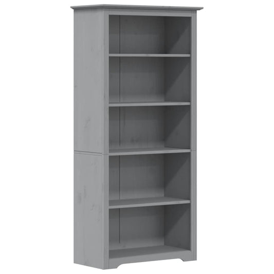 Boekenkast – Boekplank – Boekenrek – Opbergkast – Boekmeubel – Massief Grenenhout – 5 Planken – Grijs