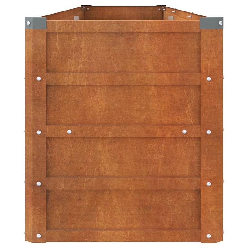 Plantenbak – Bloembak – Moestuinbak – Verhoogde Bak – Bloembak Voor Buiten – Cortenstaal – Weerbestendig – 240x40x45 cm – Verhoogd Voor Optimale Drainage