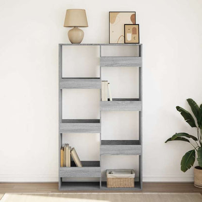 Bookshelf 100X33X175 Cm Made of Treated Wood in Gray Sonoma Oak Color. Vertical Shelves, Sturdy And Durable, Attractive, Ample Storage Space, Smooth Surface, Moisture-Resistant, Warp-Resistant, And Split-Resistant, Suitable f