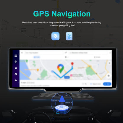 CarPlay Multimedia Unit – Android Car Stereo – Auto Radio – Touchscreen Navigatie – Dashboard Head Unit – 17,78 cm Scherm – Draadloze Connectiviteit & Achteruitrijcamera met DVR