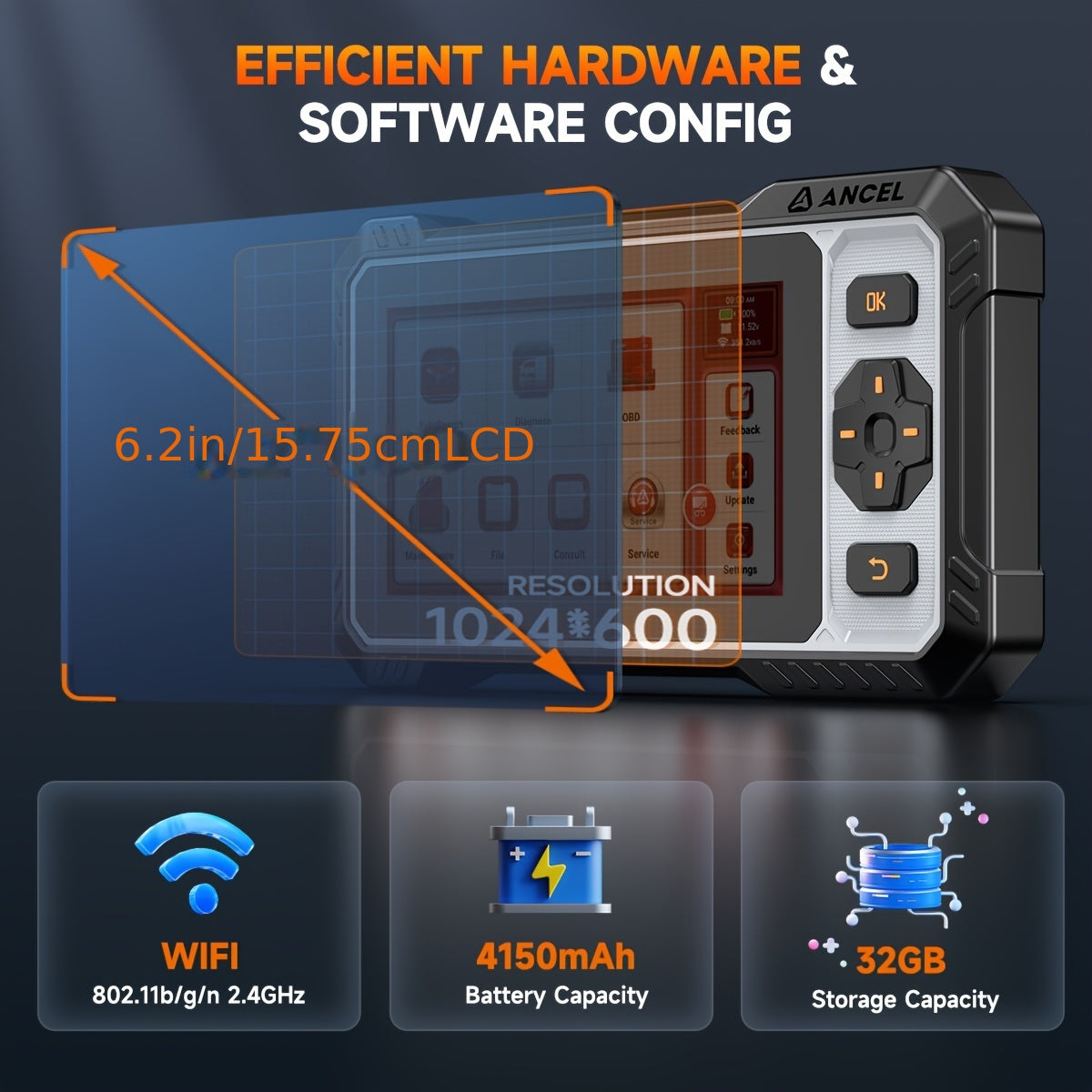 OBD2 Scanner – Diagnose Tool – Auto Code Reader – Foutcode Uitlezer – Motor Tester – ABS Auto Bleeding – Levenslange Gratis Updates