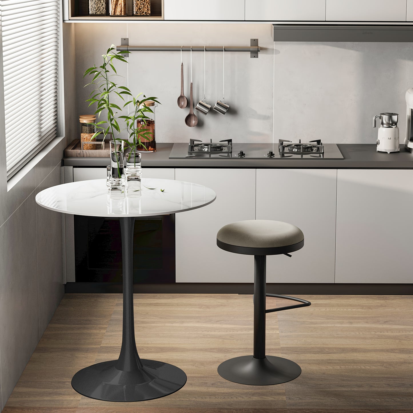 Marmeren Tafel – Eettafel – Bijzettafel – Sidetafel – Consolle Tafel – Wit Met Gouden Accenten – 12mm Vuurvaste En Vlekbestendige Blad – 30kg Draagvermogen