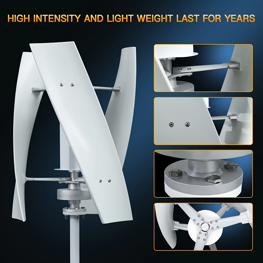 Verticale As Windturbine – Draagbare Windgenerator – Duurzame Energie – Stille Turbine – Compact En Lichtgewicht – Hoog Rendement – Werkt Met 12V