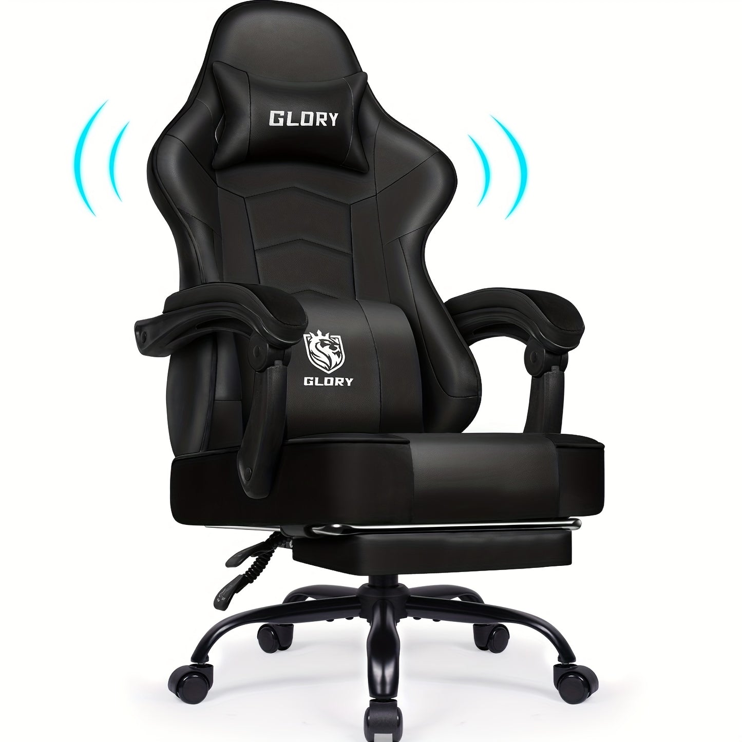 Gaming Stoel – Gaming Chair – Gamestoel – Bureaustoel – Draaistoel – Ergonomisch Design – Memory Foam Kussens – Voetensteun Inklapbaar – Draaibaar 360° – Geschikt Tot 150 Kg