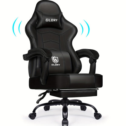 Gaming Stoel – Gaming Chair – Gamestoel – Bureaustoel – Draaistoel – Ergonomisch Design – Memory Foam Kussens – Voetensteun Inklapbaar – Draaibaar 360° – Geschikt Tot 150 Kg
