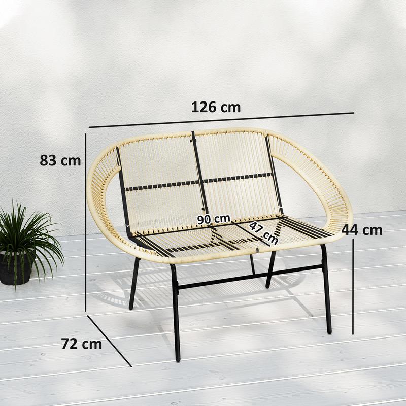 Tuinset – Buitenmeubelset – Bistrotafel Met Stoelen – Terrasmeubilair – Patio Set – Duurzaam Metalen Frame – Onderhoudsvriendelijk Kunststof Blad