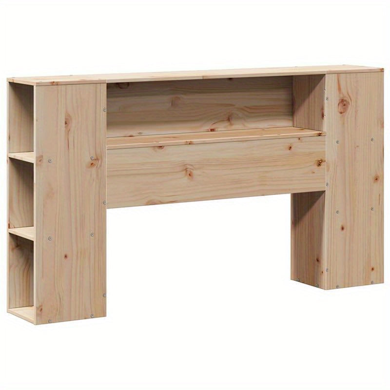 Modern Bed – Stapelbed – Slaapbank – Bedframe – Opbergbed – Massief Pijnhout – 140x190 cm – 2 Lades & 2 Planken – Duurzaam en Ruimtebesparend