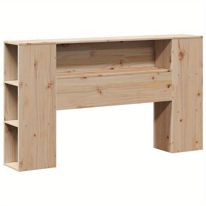 Modern Bed – Stapelbed – Slaapbank – Bedframe – Opbergbed – Massief Pijnhout – 140x190 cm – 2 Lades & 2 Planken – Duurzaam en Ruimtebesparend