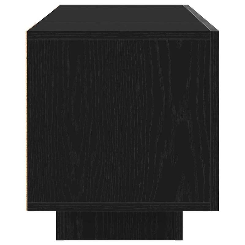 TV-Meubel – TV-Kast – Entertainmentcenter – Mediaconsol – Opbergmeubel – Zwarte Houtlook – 160x35x40 cm – Geschikt Tot 65 Inch