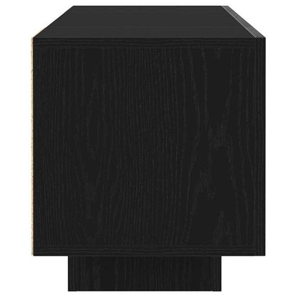 TV-Meubel – TV-Kast – Entertainmentcenter – Mediaconsol – Opbergmeubel – Zwarte Houtlook – 160x35x40 cm – Geschikt Tot 65 Inch