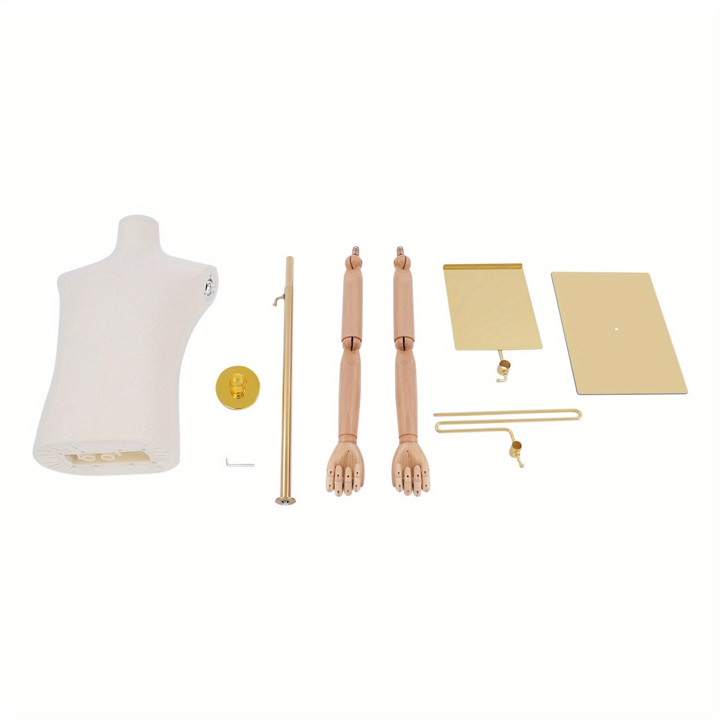 Paspop heren – Etalagepop – Kleermakerspop – Modepop – Mannequin – Verstelbaar 70-130 cm – Stevig kunststof en houten armen