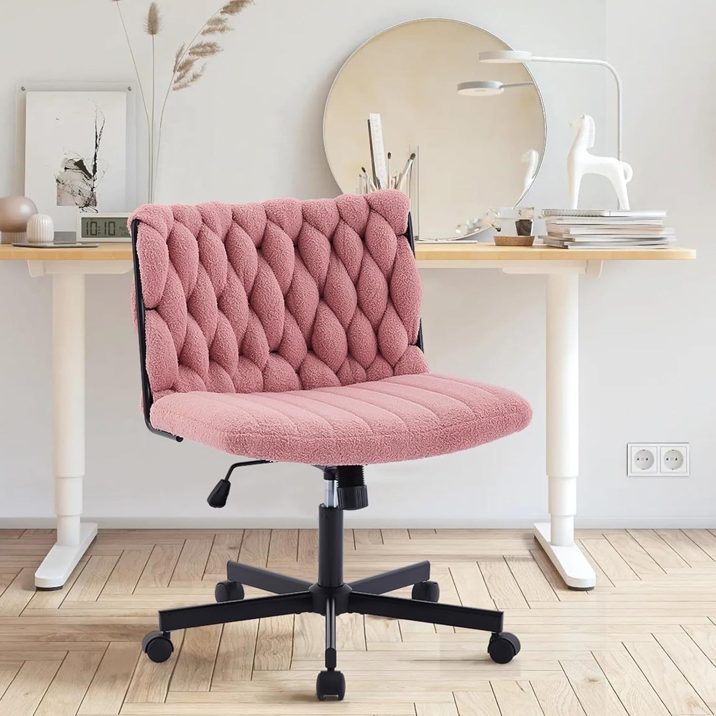 Bureaustoel – Werkstoel – Kantoorstoel – Draaistoel – Bureaustoel Grijs – Ergonomische Zitting Met Memory Foam – Verstelbare Zithoogte Met 360° Draaibare Zitting
