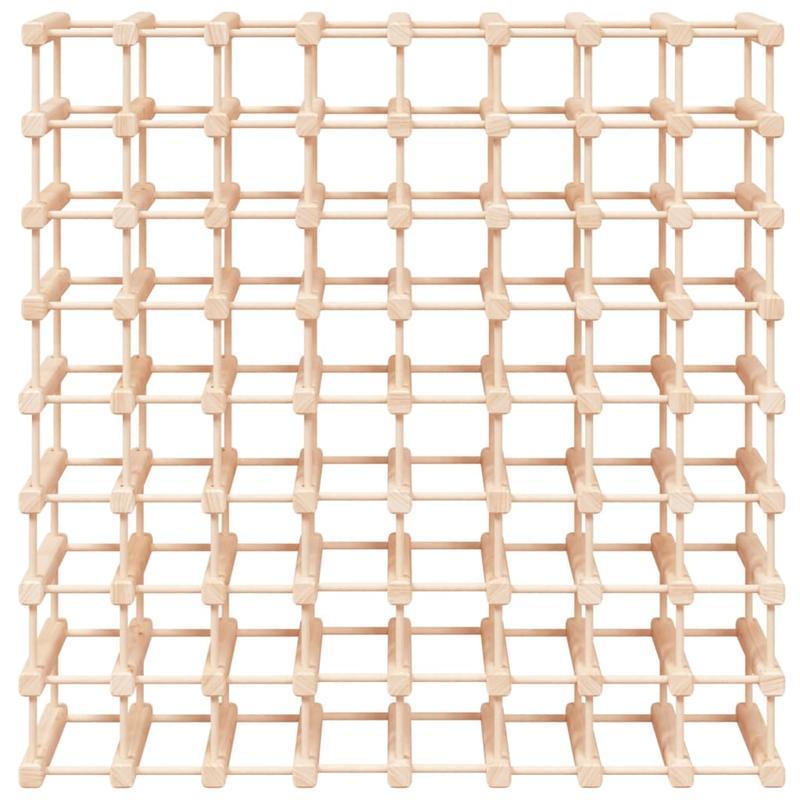 Wine Rack for 72 Bottles Measuring 90.5X23X90.5 Cm Made of Solid Pine Wood. The Wine Storage Rack Is Ideal for Use in Bars, Wine Cellars, Kitchens, Restaurants, And More.