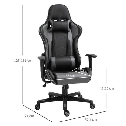 Ergonomische Bureaustoel – Bureaustoel – Gamestoel – Draaistoel – Bureaustoel Zwart – Hoogwaardig Schuim – Handmatig Verstelbare Rugleuning & Hoogte