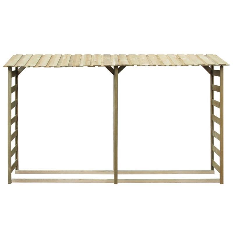 Houtopslag – Houtrek – Brandhoutopslag – Buitenopslag – Houtstalling – Grote Capaciteit 300x44x176 cm – Roestvrij Stalen Frame