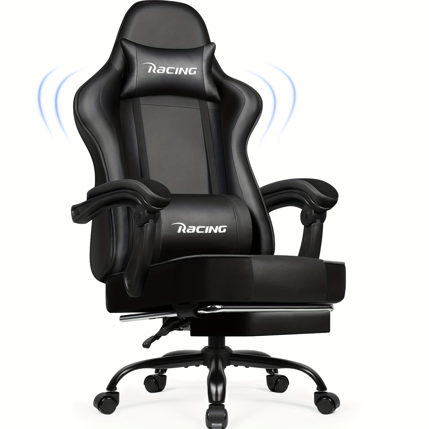Gamingstoel – Gamestoel – Gaming Chair – Game Stoel – Bureaustoel – Verstelbare Rugleuning tot 165° – Ingebouwd Voetenbankje met 360° Draaifunctie