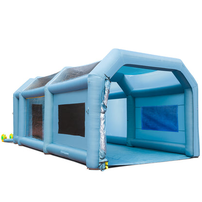 Mobiele Opblaasbare Spuitcabine – Spuittent – Verfspuitcabine – Vervangt Spuitkamer – Lakruimte – Oxford Katoen Variant – Ruime Binnenruimte 6,8x3,5x2,8m – Hoogwaardige Luchtcirculatie Met Filtersysteem