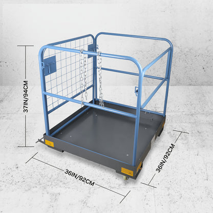 Hoogwerkerbak – Veiligheidskooi – Werkplatform – Inklapbare Kooi – Heftruckbak – Metalen Constructie – Draagvermogen 544 kg – Chain Hook Bevestiging