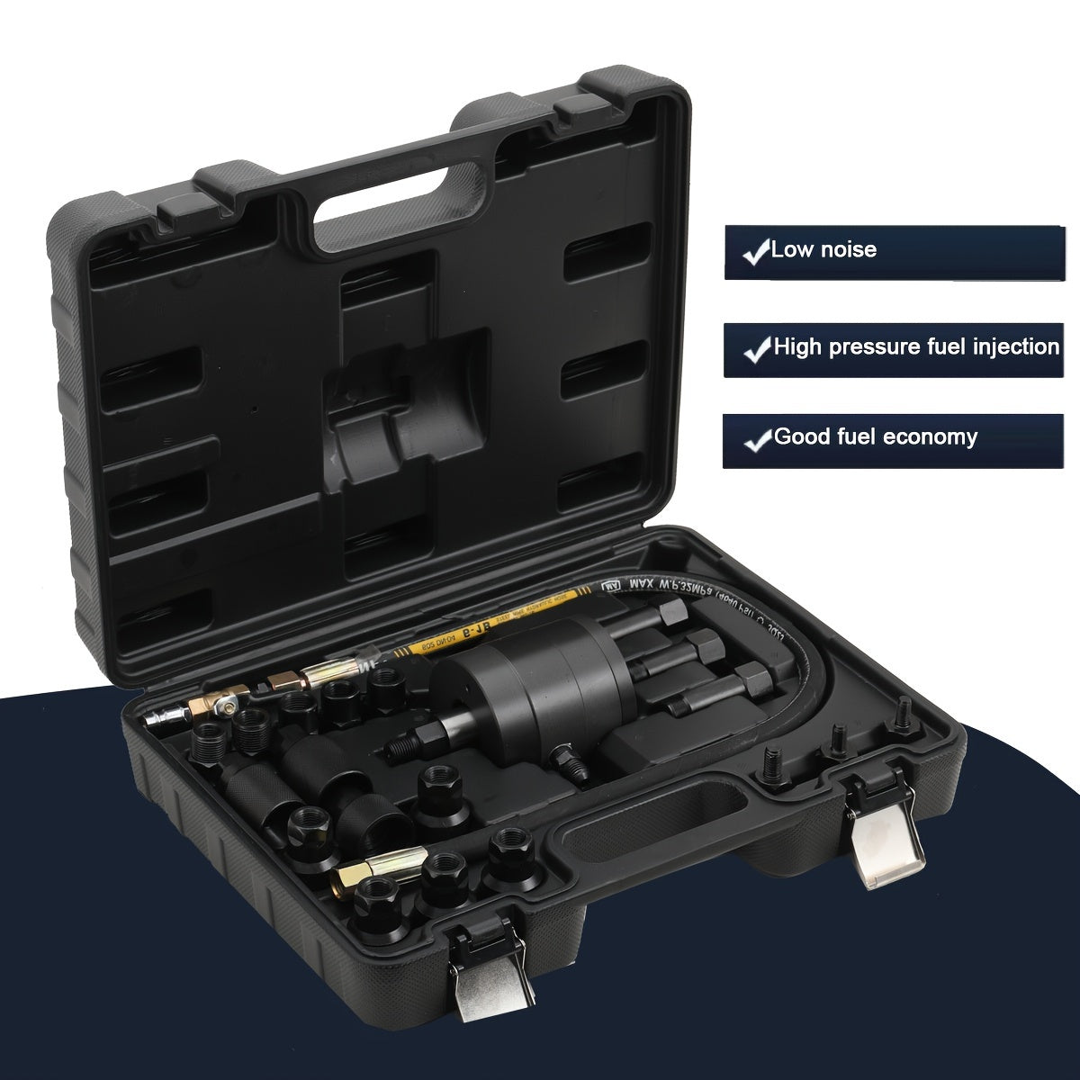 Dieselinjector Trekker – Pneumatische Injector Trekkerset – Injectorverwijderaar – Diesel Injector Verwijderaar – Pneumatische Injector Losser – Zwart – Stalen Constructie – Variabele Luchtdruk 5-8 Bar