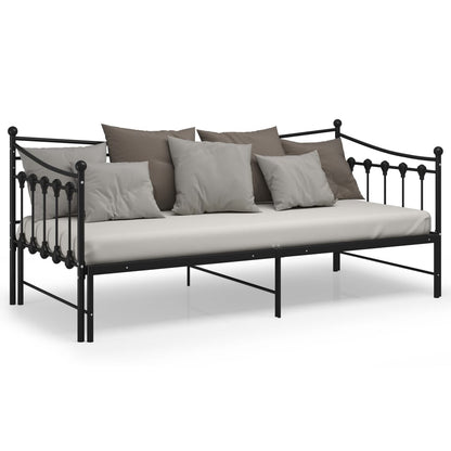 Bedbank – Slaapbank – Logeerbed – Sofa – 90x200 cm – Metalen Frame – Uittrekbaar Bed