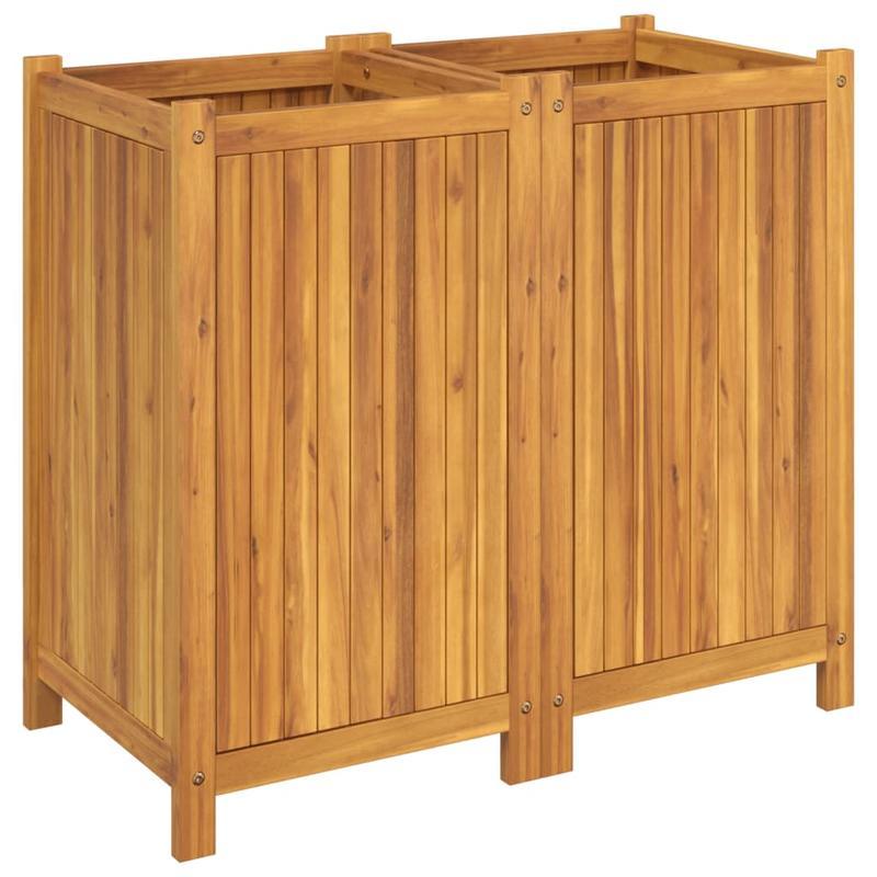 Plantenbak – Bloempot – Plantenpot – Plantenzuil – Tuinbak – Solide Acaciahout – Afmeting 84x42x75 cm