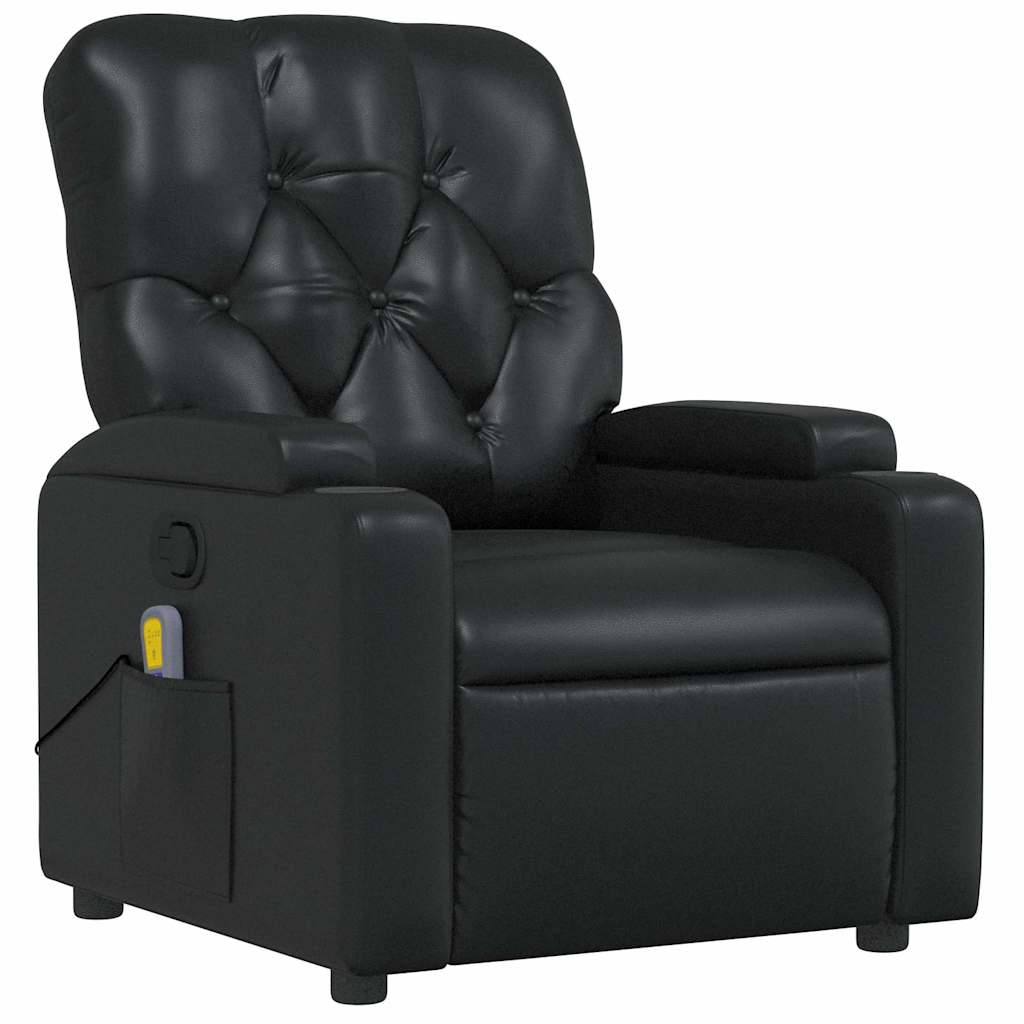 Verstelbare Relaxstoel – Fauteuil – Relaxfauteuil – Zitstoel – Kunstleer – Verstelbare Rugleuning Tot 135 Graden – Bekerhouders & Zijzak