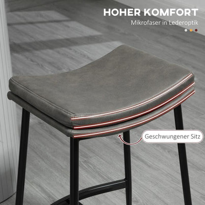 Barstoel – Barstoel Met Rugleuning – Keukenstoel – Kruk – Barkruk – Gestoffeerde Zitting – Stalen Frame – Max 120 Kg Draagkracht – Counterhoogte