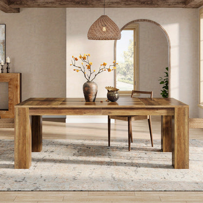Eettafel – Tafel – Eetkamertafel – Keukentafel – Tafelblad – Rustiek-Modern – 160x80 cm – Massief Hout & Spaanplaat – Krasbestendig – Stevige Poten